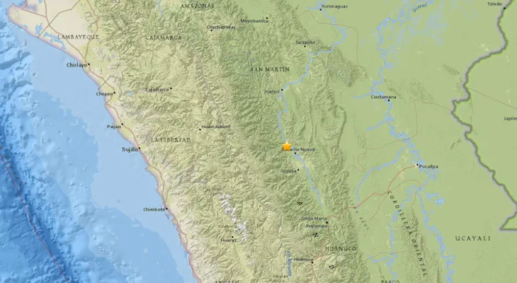 Se registra un sismo de 5,4 en Tocache, Perú
