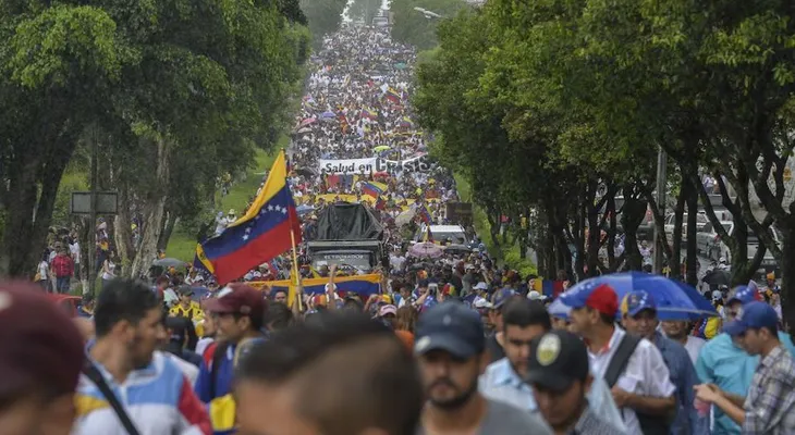 La manifestación 'Somos Millones' se toma las calles de Caracas