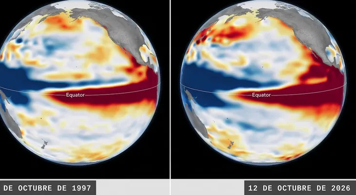 La NASA compara El Niño de 2026 con el de 1997 y advierte que podría ser más intenso