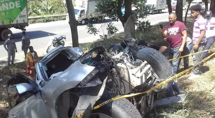 Darío Gervasio, de 50 años, y su nieto Daniel Jérez Gervasio, fueron los muertos en accidente en Bonao