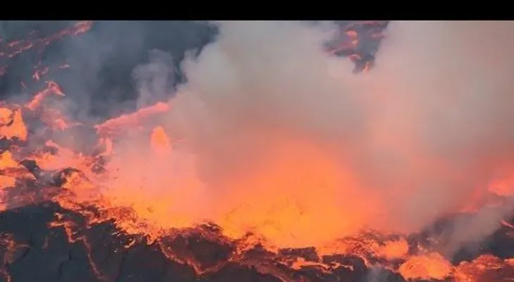 Una impresionante grabación desde el corazón de un volcán activo