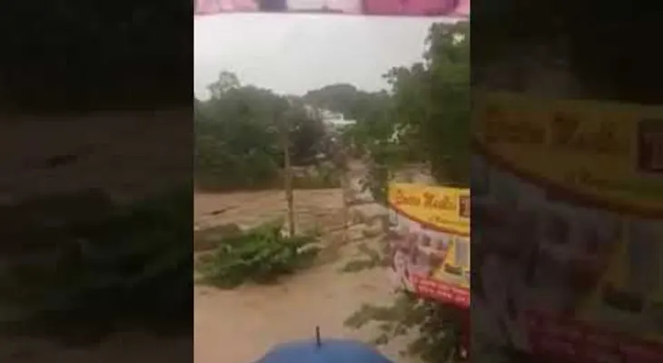 Desborde del río Jaya en San Francisco de Macorís
