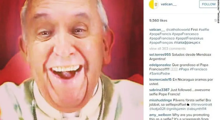 No, esta no es una selfie; del papa Francisco