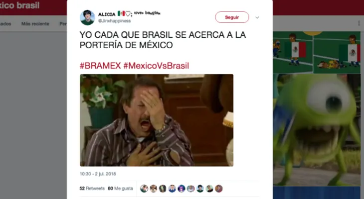 Los memes del partido Brasil vs. México