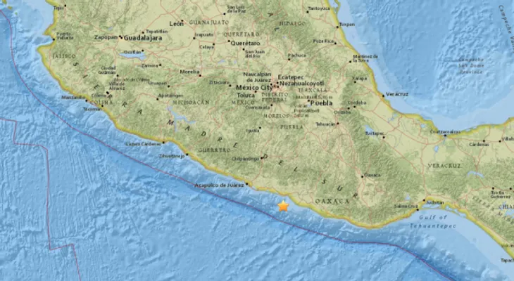 Sismo de magnitud 4,8 se registra en el sur de México