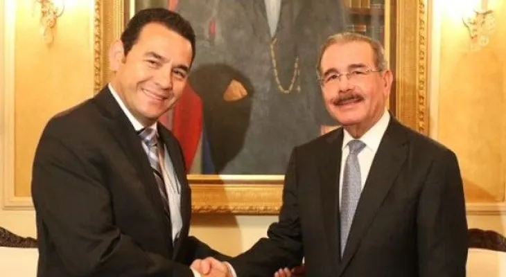 Danilo Medina recibe en Palacio al presidente electo de Guatemala, Jimmy Morales