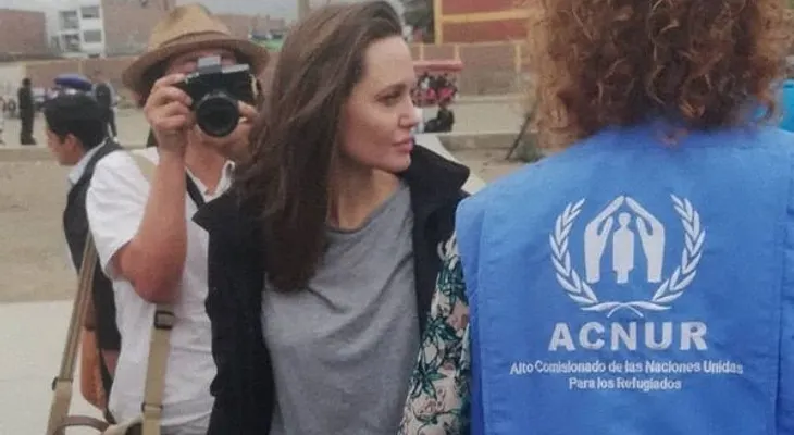Angelina Jolie llegó a Perú para reunirse con refugiados venezolanos