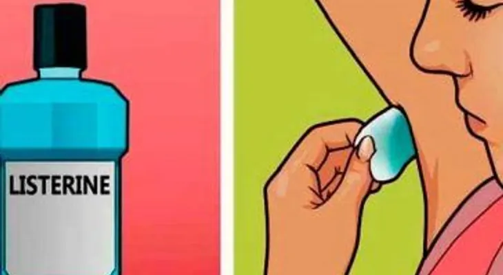 Solo pasa un algodón untado de Listerine en las axilas bajos los brazos, y lo que pasará te dejará sorprendido..Es increíble