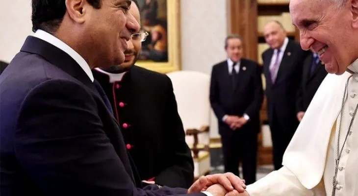 Presidente egipcio se reúne con el papa Francisco 