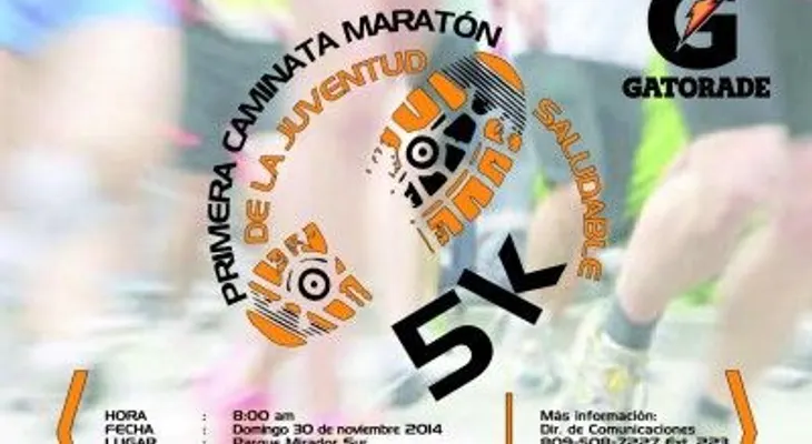 Ministerio de la Juventud anuncia caminata maratón de la juventud saludable 5k