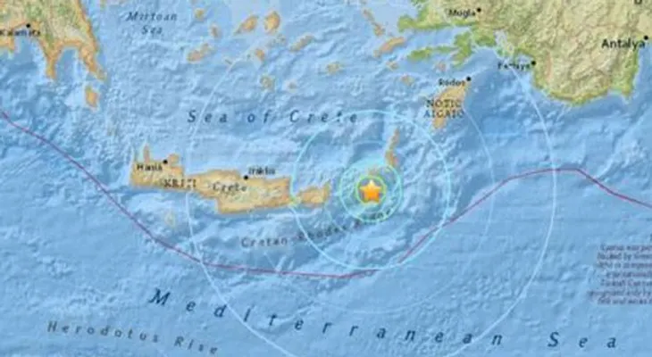 Sismo de magnitud 5,4 sacude la isla de Creta en Grecia 