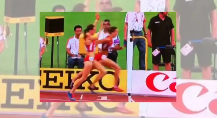Corredora pierde la medalla de bronce por celebrar antes