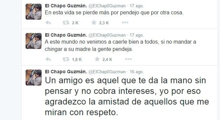El Chapo Guzmán dice que se siente orgulloso de lo que es