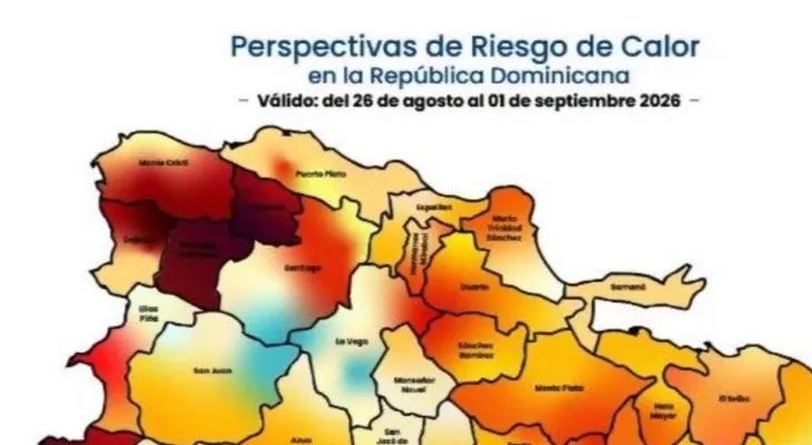 Sensación térmica de hasta 47 grados en Santo Domingo y Barahona por calor extremo